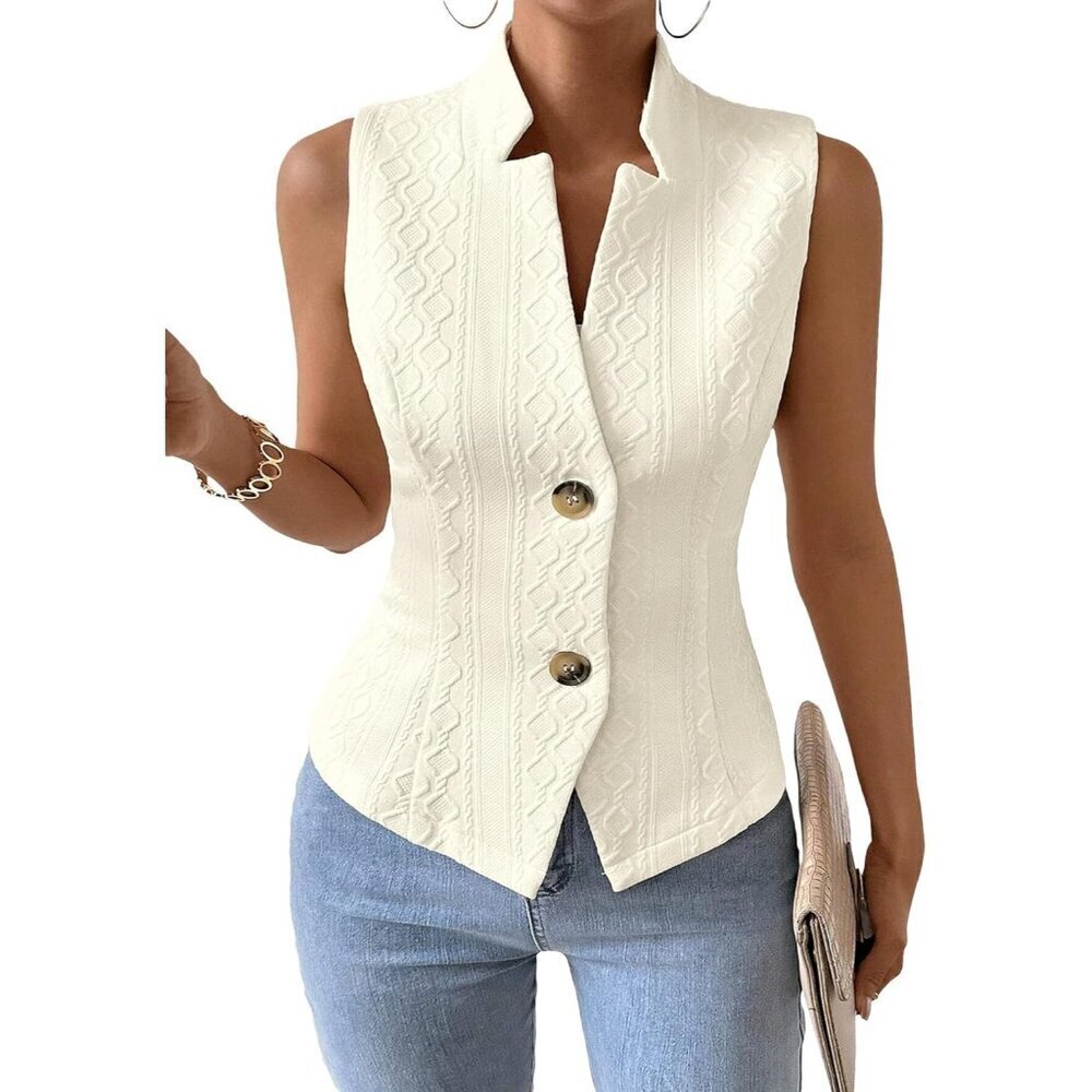 Women's Sleeveless Sweater Vest Light Knit Casual Office Slim Fit